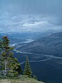 Athabasca River valley from the Pallisades fire lookout