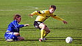 Jonni Heikkinen escapes from a PK-37 player in Finnish Cup 5th Round, 2006