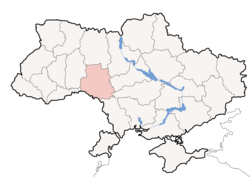 Vinica provinco en Ukrainio (klakmapo)