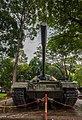 Vietnamese T-54 tank in the gardens at the entrance of the palace