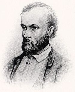 Albert Edelfeltin piirtämä kuva Aleksis Kivestä, julkaistu Suomen Kuvalehdessä 15.5.1873.[1]