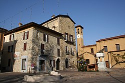 Main square of Imbersago, dedicated to Giuseppe Garibaldi