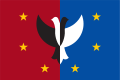 2012 Prijedlog za zastavu Kosova, kombinacija povijesnih zastava i zastava Europske unije.