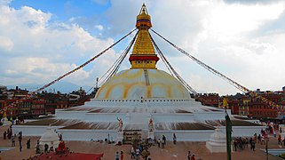 Wide view of Boudhanath Stupa