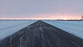 Highway 18 at dawn in winter