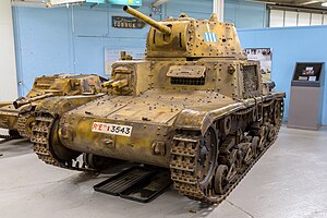 Un Carro Armato Medio 14/41 exposat al Museu del Tanc de Bovington fotografiat l'any 2017, al Regne Unit.