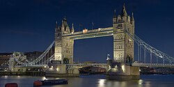 Tower Bridge as viewed from the south-west.