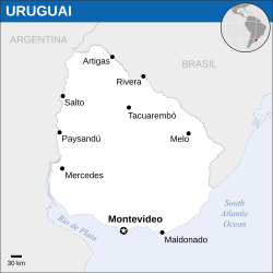 Lokasi Uruguay