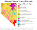 Image 36Köppen climate types of Nevada, using 1991-2020 climate normals. (from Nevada)
