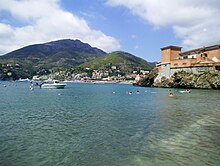 Vue sur la Méditerranée depuis la plage de Levanto.