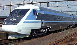 スウェーデン鉄道のX2000の制御客車。 車体形状は動力車とほぼ同一。