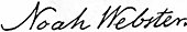 signature de Noah Webster