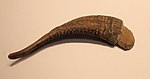 Flint end scraper with horn handle for working wood or leather, Late Stone Age, Hayonim Cave, 50000-22000 BP