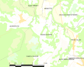 Poziția localității Ossas-Suhare