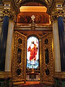 The sanctuary, seen through the Holy Doors during Bright Week