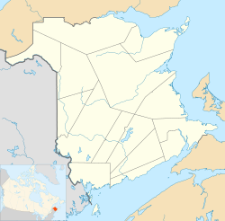 聖約翰在新不倫瑞克省的位置