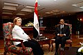 Američka državna sekretarka Hilari Klinton i egipatski diktator Hosni Mubarak u Kairu 2010.