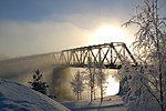 Bron för Vaalankurkku-järnvägen över Ule älv.