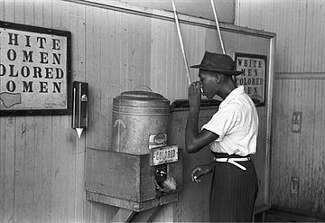 "Colored" drinking fountain (Oklahoma, 1939)