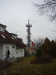 Bernard Brewery Chimney in Humpolec, to which in 2020/2021 an observation deck accessible over a spiral staircase was added