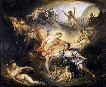 Apollon révélant sa divinité à la bergère Issé (1750) de François Boucher (óleo sobre tela)