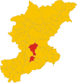 Collocatio finium municipii in Provincia Bellunensi.