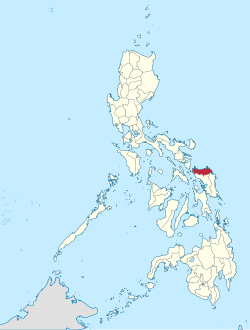 Map of the Philippines with Northern Samar highlighted