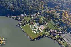 The beach of Orfű - aerial photo