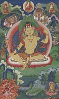 Butanska naslikana thangka guruja Nyime Ozerja, konec 19. stoletja, Do Khachu Gompa, Chukha, Butan