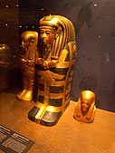 Replica coffins and mummy mask of 317a