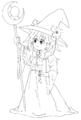 Wikipe-tan as a sorceress in an RPG