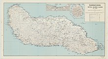 Mapa topogràfic de l'illa de Guadalcanal