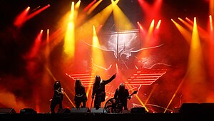 Saxon performing at Hellfest in 2024