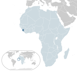  सिएरा लियोन के स्थान  (dark blue) – in Africa  (light blue आर dark grey) – the African Union में  (light blue)  –  [नक्सा]