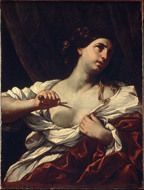 Lucretia. Målning av Guido Reni.