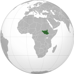 Lokasi Sudan Selatan
