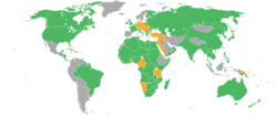 *     Kuasa Bersekutu dan rakan (dan jajahan mereka) *     Kuasa Tengah (dan jajahan mereka) *     Kuasa Berkecuali Pihak "Tiga Entente": * Perancis * British Empire * Empayar Rusia (hingga 1917) Other allies: * Kerajaan Serbia * Belgium * Montenegro * Jepun * Itali (dari 1915) * Portugal (dari 1916) * Romania (dari 1916) * Yunani (dari 1917) * China (dari 1917) * Thailand (dari 1917) Rakan perang utama: * Emirate of Asir (dari 1915) * Emirate of Nejd and Hasa (dari 1915) * Hejaz (dari 1916) * Amerika Syarikat (dari 1917) * Brazil (dari 1917) * Armenia (1918)