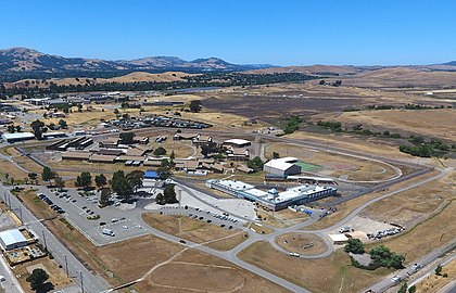 Aerial view of the front of Federal Correctional Institution, Dublin