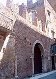 Ghibelline swallow-tailed merlons of the "Casa di Romeo", of the Montecchi family of Verona.