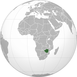 Etelä-Rhodesian sijainti.