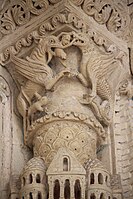 A capital of the south portal of Bourges Cathedral, circa 1160-1170