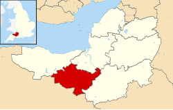 Shown within Somerset