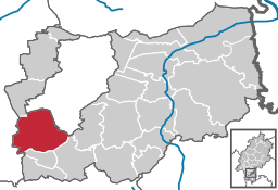 Läget för Pfungstadt i Landkreis Darmstadt-Dieburg