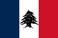 Varianta libanonské vlajky (1920–1943) Poměr stran: 2:3