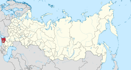 Die ligging van Krasnodar-krai in Rusland.