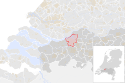 Ligging van Drimmelen in Noord-Brabant-provinsie