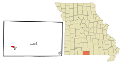 Location of Theodosia, Missouri