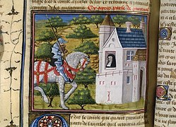 Perceval en una ilustración medieval.