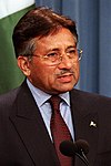 A portrait of Pervez Musharraf