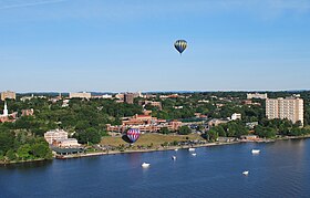 Poughkeepsie during its annual balloon festival